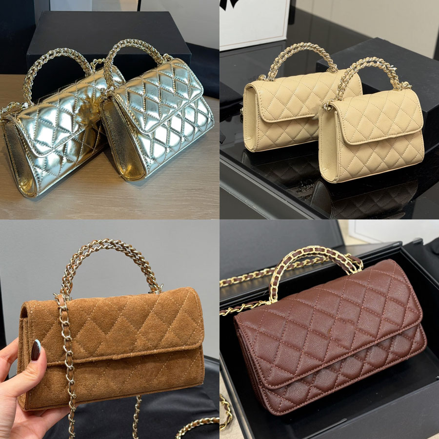 designer bag chain strap handbag plaid purses double letter solid buckle sheepskin caviar pattern womens luxury evening bags