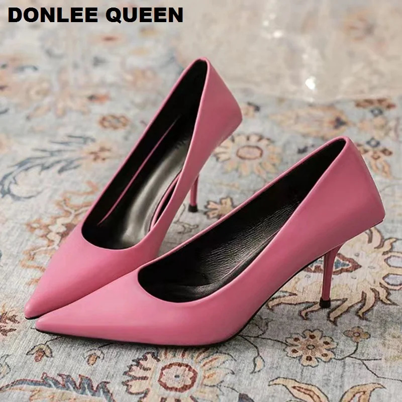 Fashion Pointed Toe Thin High Heel Shoes Women Elegant Pumps For Party Dress Shoe Candy Colorful Decoration Zapatillas Mujer 260625 - view 6