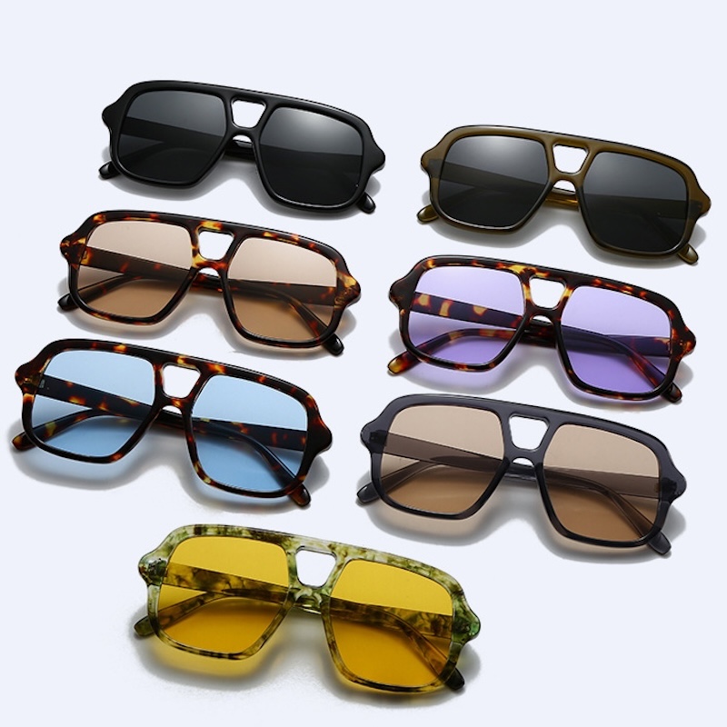 Oversized Sunglasses Pilot Steampunk Y2K shades UV Protection Futuristic Trendy for Women Men for Square face Driving Beach Cycling Fishing CB Fashion