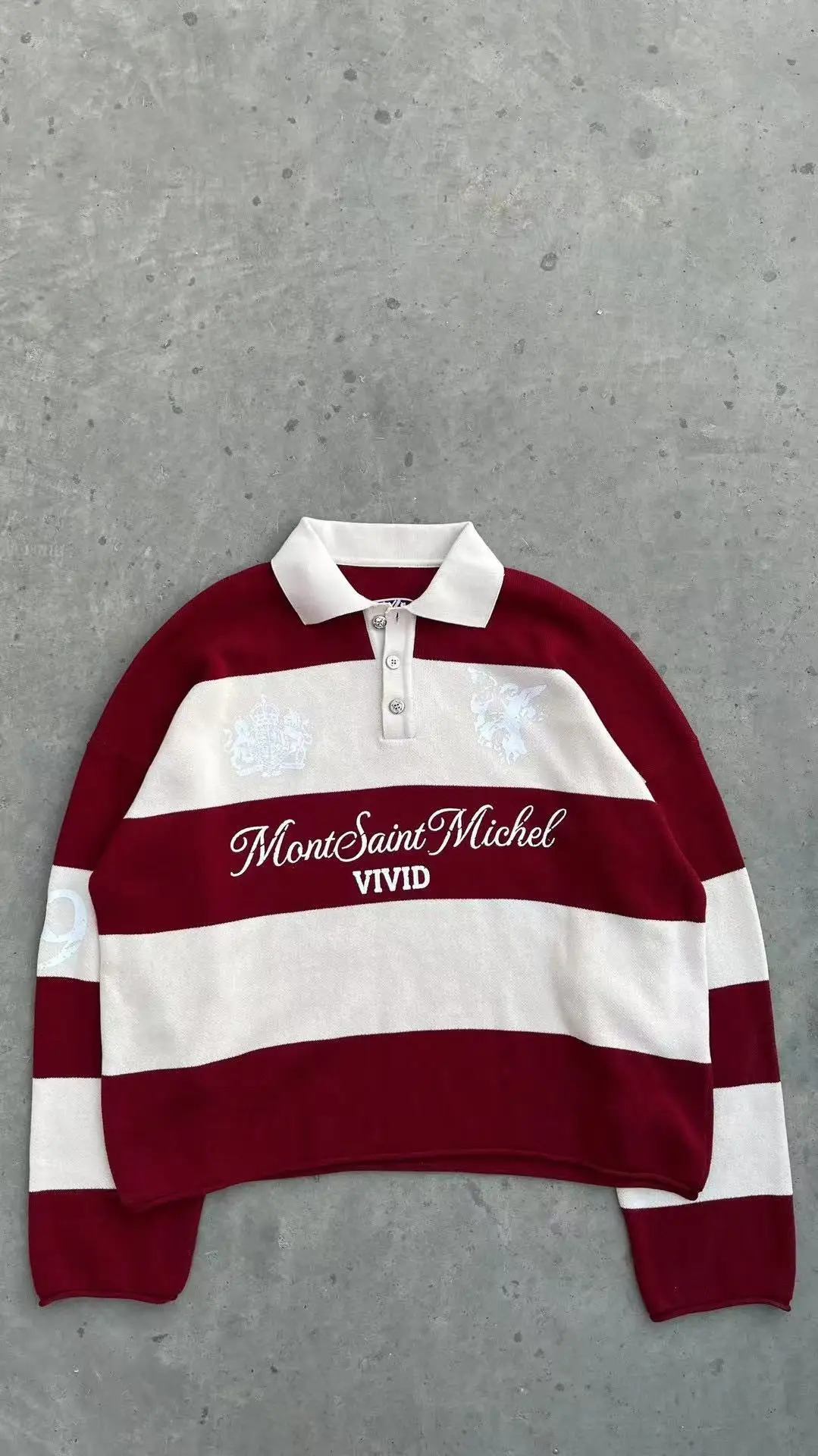 2026 Stripe Color Matching Ins Style American Retro Long Sleeve Polo Shirt Mens and Womens Personalized Street Trend 260423 - view 4