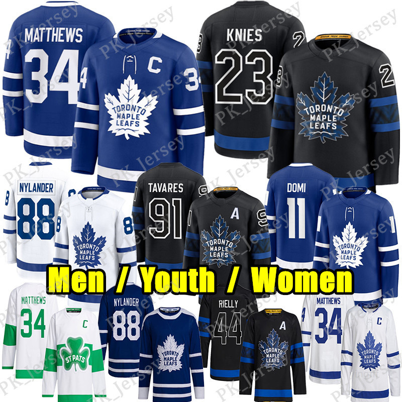 34 Auston Matthews torontoS Hockey Jersey William Nylander Matthew Knies John Tavares Easton Cowan maple leafs jersey Morgan Rielly Max Domi Woll Roy 