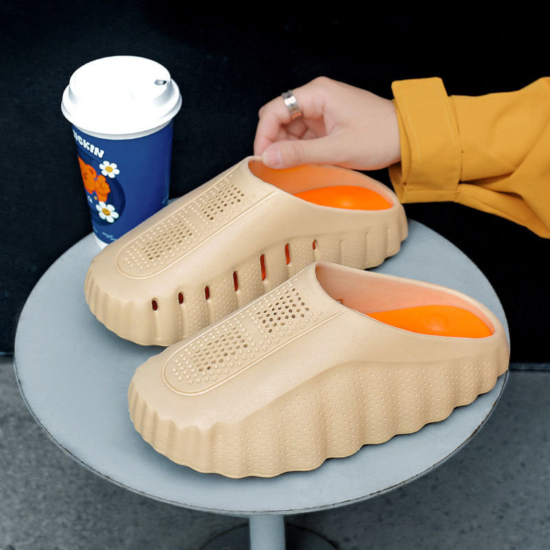 Summer Slippers Non-slip Soft Sole Home Slides Luxury Designer Slippers Daily Wear Soft Footwear Slides Closed-Toe Thick-Soled EVA Massage Recovery Sa