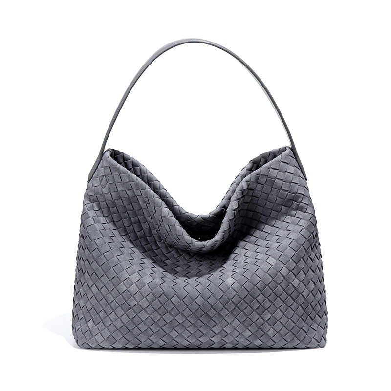 Vintage Pebble-Weave Shoulder Bag Women's Large-Capacity Convertible Crossbody Bag Perfect for daily commuting and casual outings