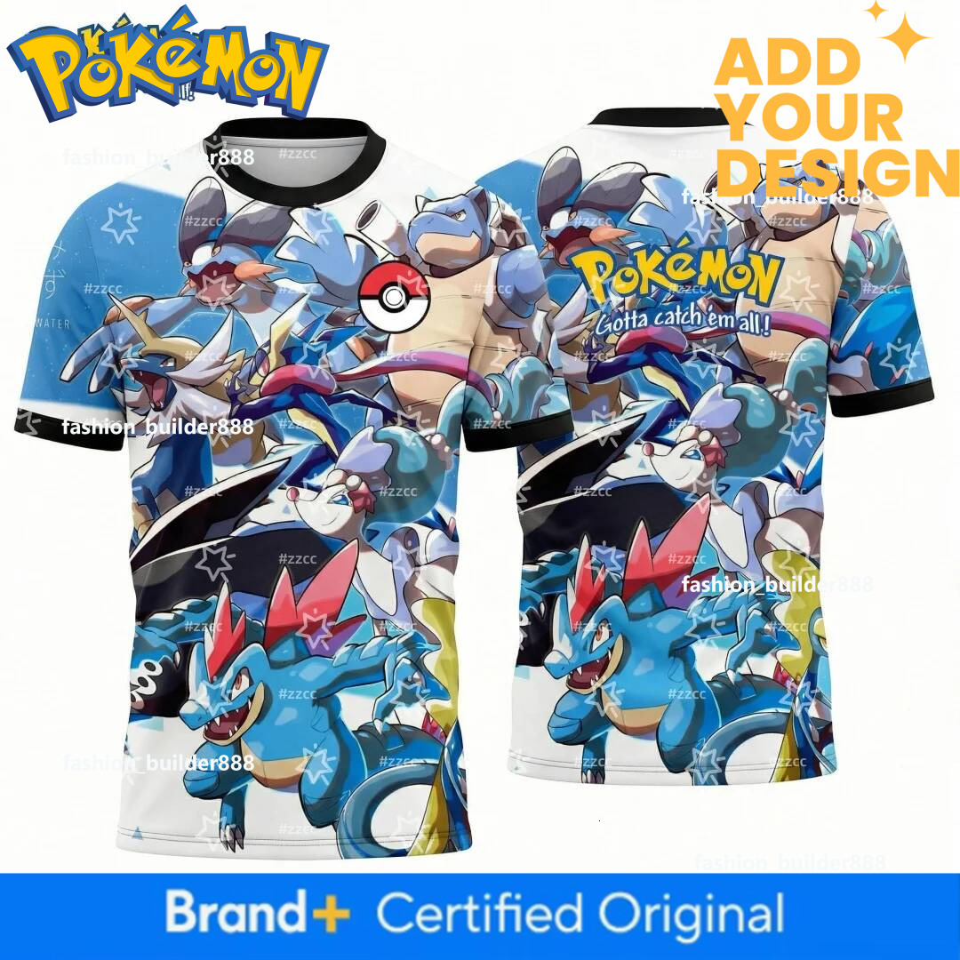 Soccer Jerseys (Unisex) Pokemon Graphic Football Jersey Japanese Anime T-Shirt Spring Sports Dry Quickly Men's T-Shirt Kid's Clothing Tee Wo