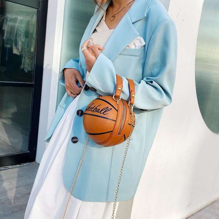 Trendy INS Super Popular Personality Basketball New Versatile Shoulder Crossbody Korean Style Small Round Women's Bag