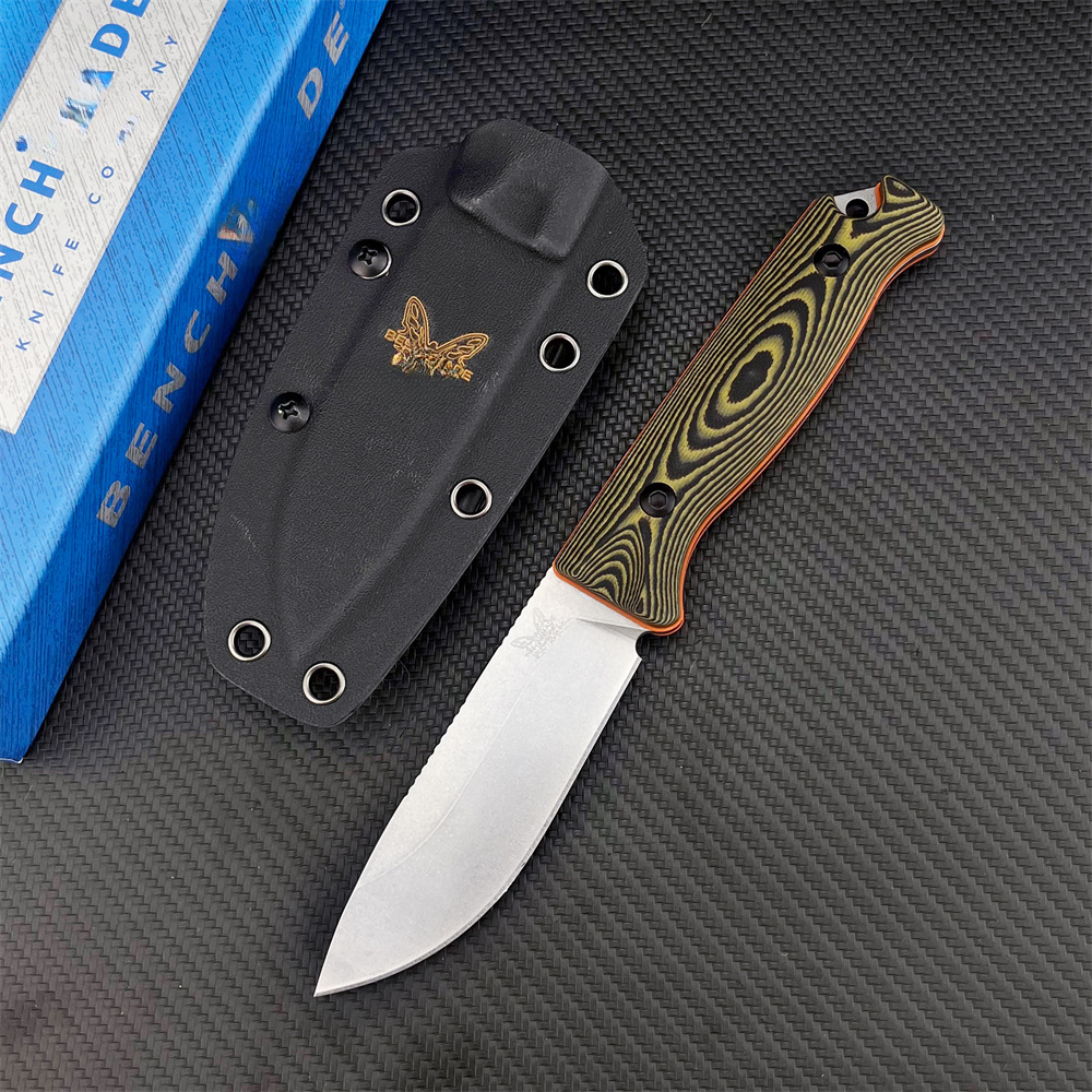 BM 15002 Portable Fixed Knife S90V Blade G10 Handle Outdoor Knife Camping Durable Portable EDC Multitool EDC Knife