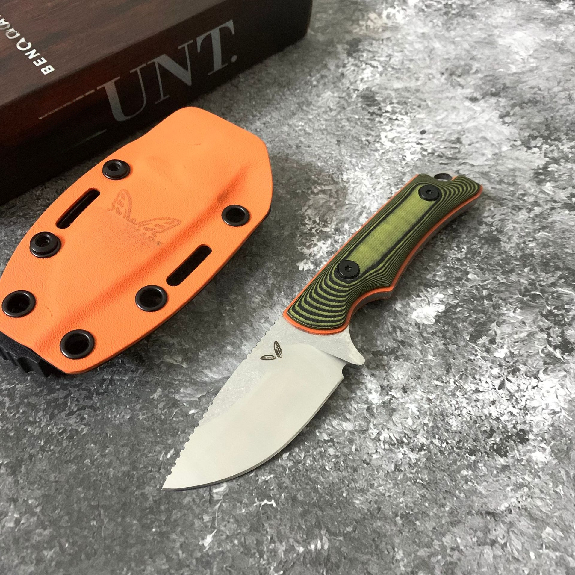 BM 15017 Fixed Blade Knife D2 Blade Drop Point G10 Handle Self-defense Outdoor Tactical Camping EDC Tool with K Sheath