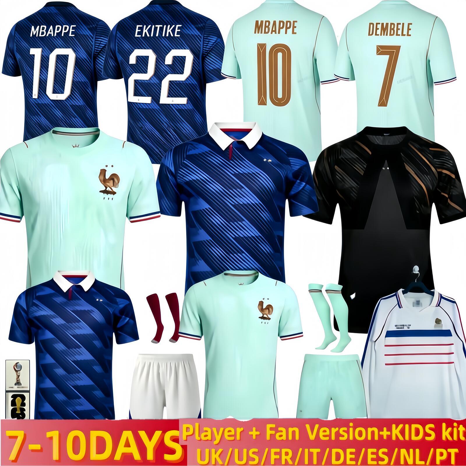 maillot France 2026 Jersey Soccer MBAPPE BARCOLA EKITIKE MARADONA NERES 2026 DEMBELE football shirt Men kids kit retro football shirts