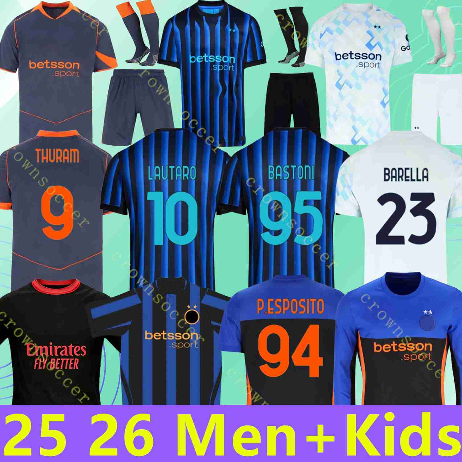 2025 2026 2027 LAUTARO BARELLA INtErS Milanes 25 26 27 soccer jersey BASTONI THURAM PESPOSITO AKANJI FRATTESI DIMARCO DUMFRIES BISSECK football shirt 