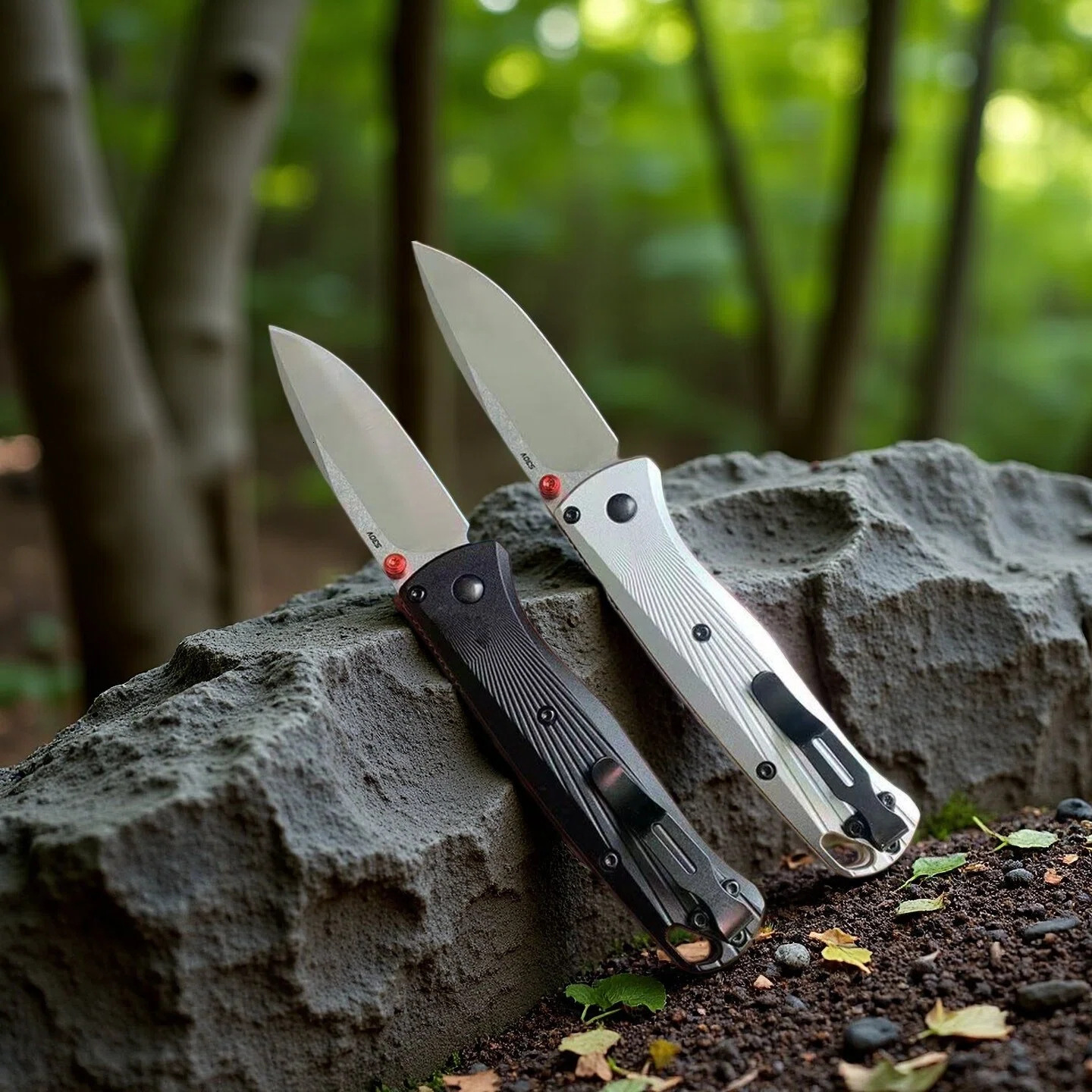 BM 535BK-4 Bugout Pocket Folding Knife 3.24" M390 Black DLC Plain Blade, Machined Aluminum Handles Outdoor Camping Fishing Tools
