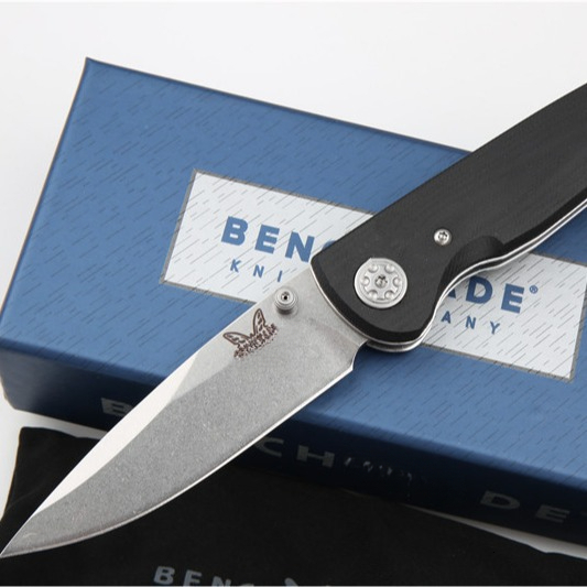 High quality BM698 Camping Tactical Folding Knife G10 Wilderness Survival High-Hardness Sharp Pocket Self-Defense Knife