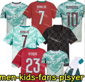 2026World Cup portugalss Ronaldo JOAO FELIX Portugal soccer jerseys 26 RUBEN NEVES Portuguese football shirt BERNARDO BRUNO FERNANDES kits kids