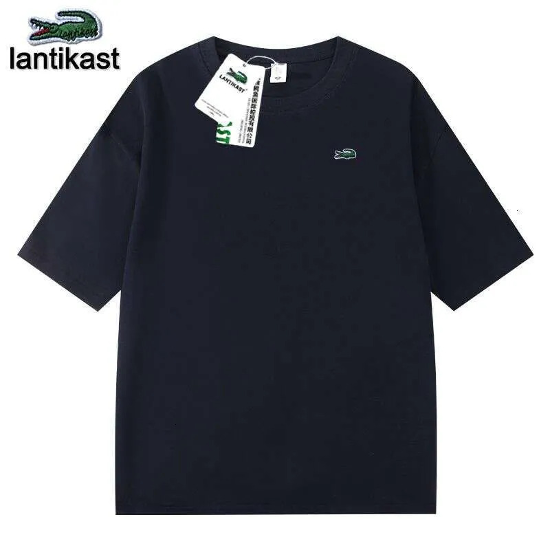 Noble Crocodile Official Flagship Store designer polo Genuine 300G Heavy Cotton T-Shirt Trendy Round Neck Short Sleeve Versatile Top