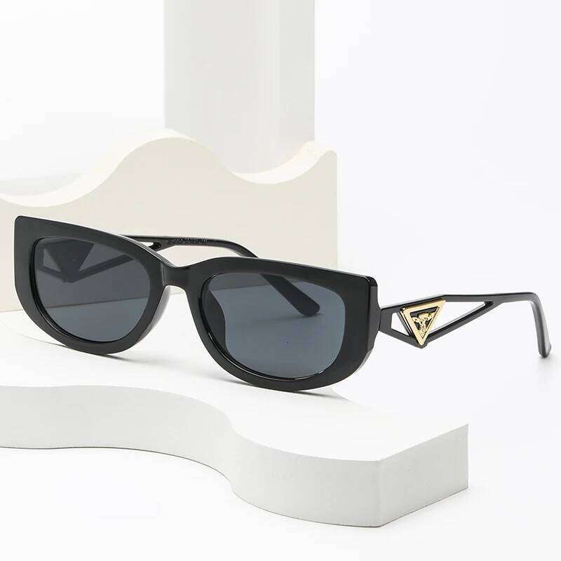 New Small Frame Cat Eye Sunglasses Women Personality Hollow Triangle Sun Glasses Men Trendy Retro Oval Gafas De Sol Mujer Uv400 Chunjinqiuli