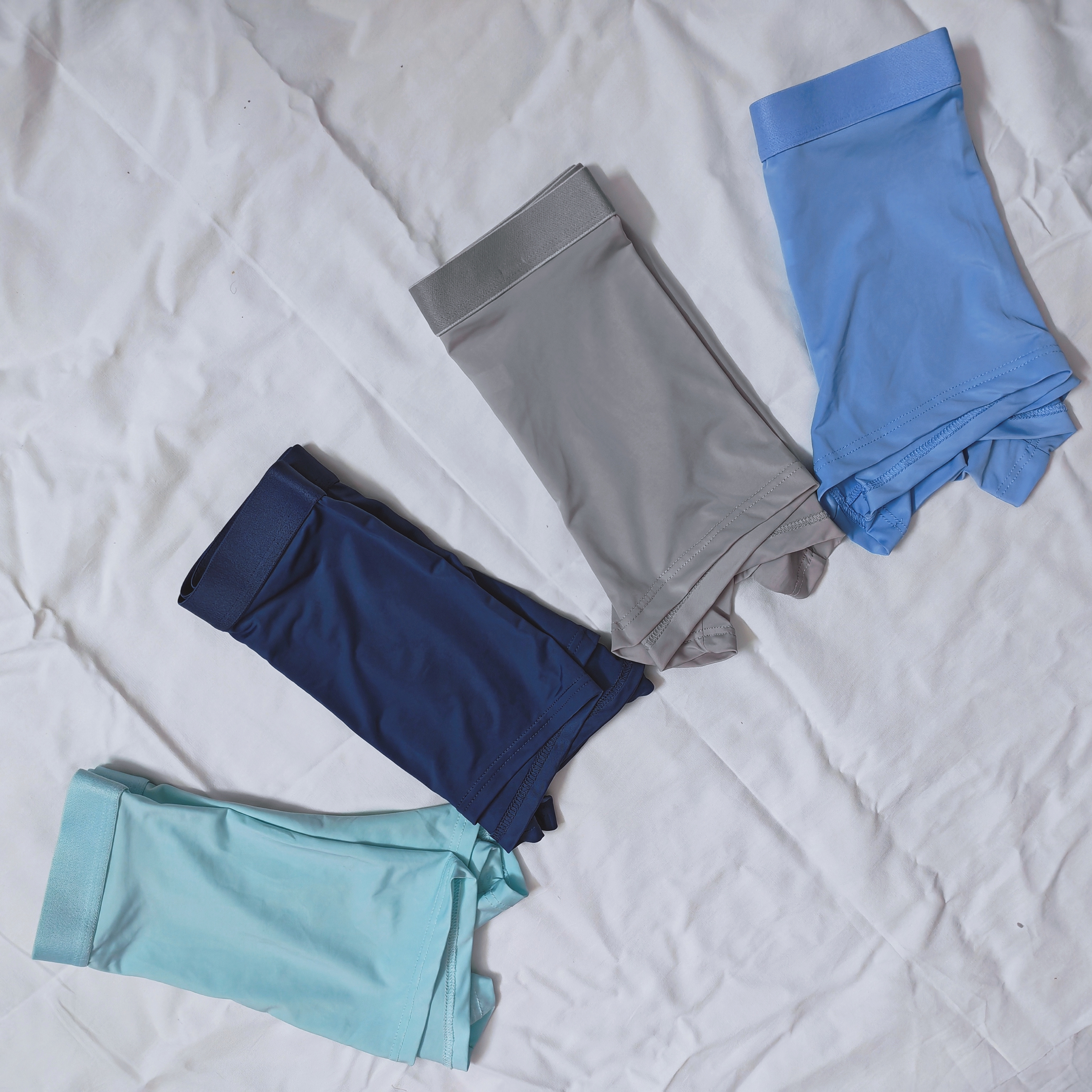 4 Pack Men Ice Silk Boxers Polyester Seamless Breathable Quick Dry Soft Underwear For Men
