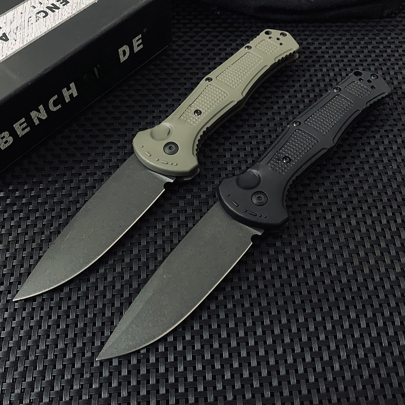 BM 9070 Pocket Folding Knife D2 Blade Nylon Fiber Handle Hunting Self-defense Camping Tactical Survival Knives Portable EDC Tool