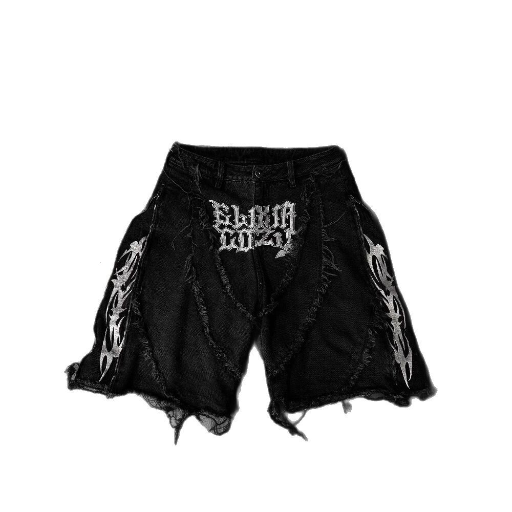Luxury Brand Designer Mens Retro Patchwork Wide Leg Jeans Embroidered Frayed Streetwear Casual Daily Wear Chic Stylish Modern Trendy Fashionable Cool