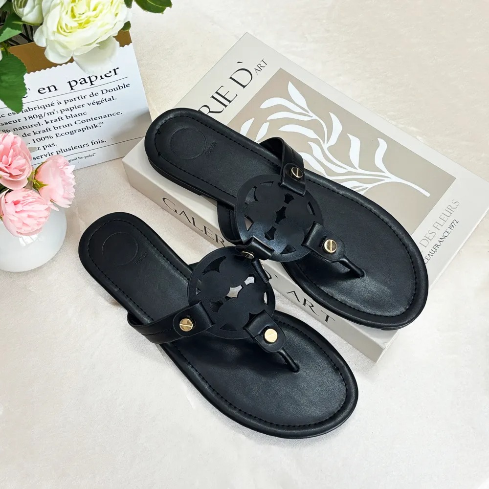 Top Quality Designer Sandals Mens Slippers Summer Slide Flip Flops Luxury Flat Thick Bottom Embroidered Printed Metal Velcro sliders Women Dress Shoes With Box