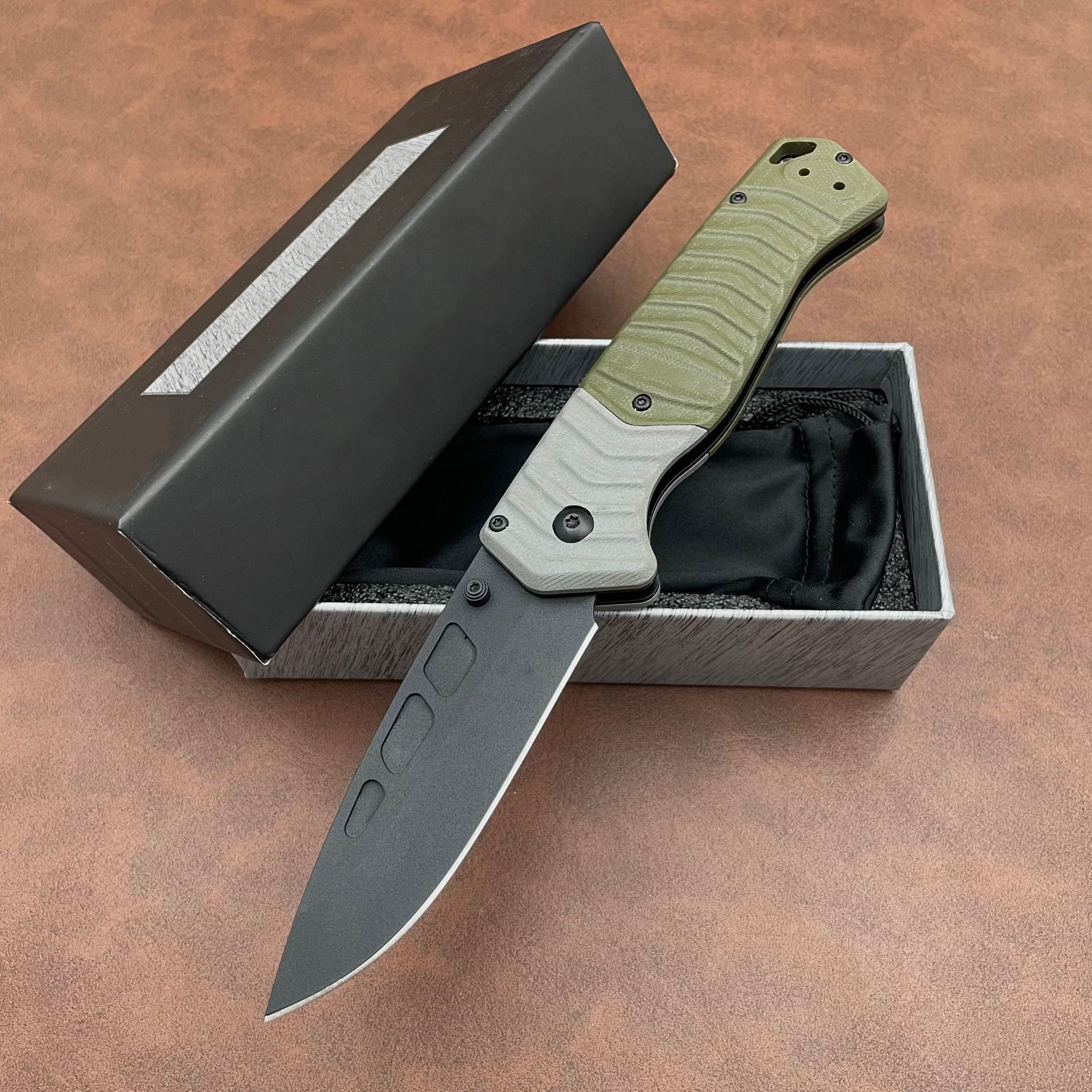 BM 593BK-01 PSK Personal Tactical Pocket Folding Knife D2 Cerakote Blade Milled G10 Handle Camping Hunting EDC Multitool