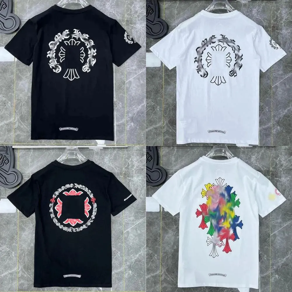 Designer Chrome Shirt Graphic T Shirt Designer Tee Shirt Summer Shirts Cotton Tees Pure Cotton Short Sleeve Streetwear Women Mens Tshirt