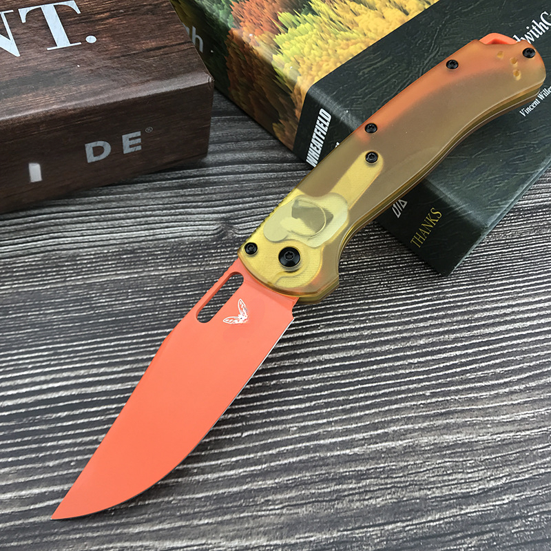BM 15535 Knife Carbon Fiber Handle Hunting Folding Knife BENCH CPM154 Blade EDC Self Defense Pocket Multiool Knives Gitf for Men