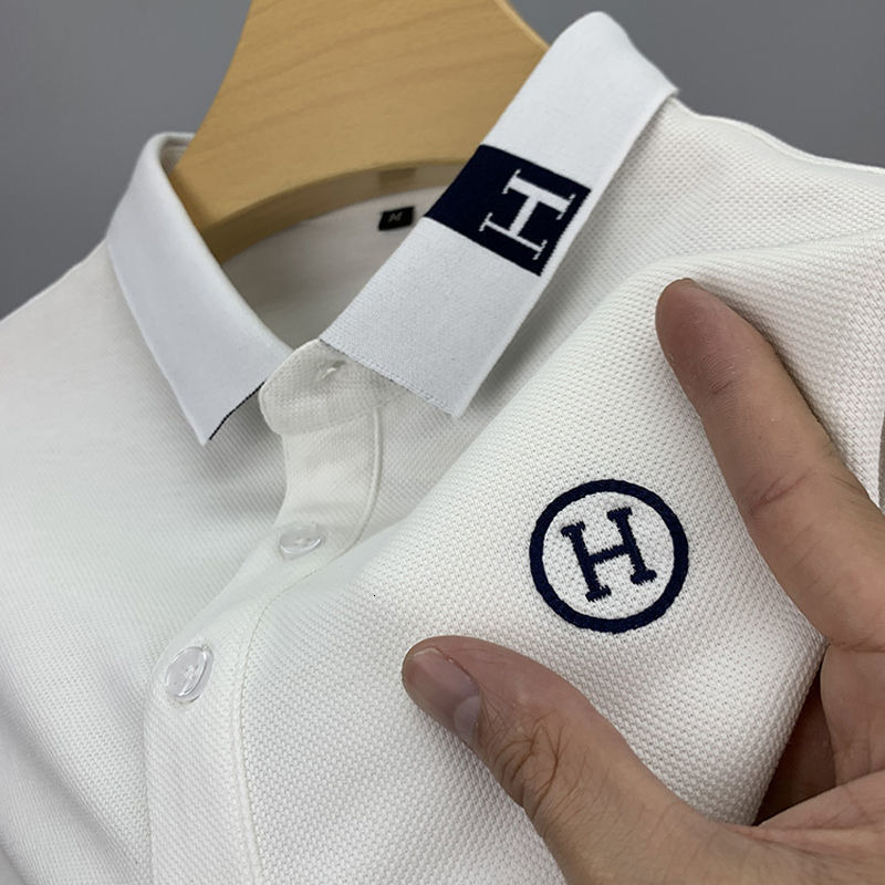 2026 New Men's Short-sleeved T-shirt - Embroidered - Luxury Youth And Middle-aged Collared Polo Shirt - Outdoor Large-sized Casual Business Men&#