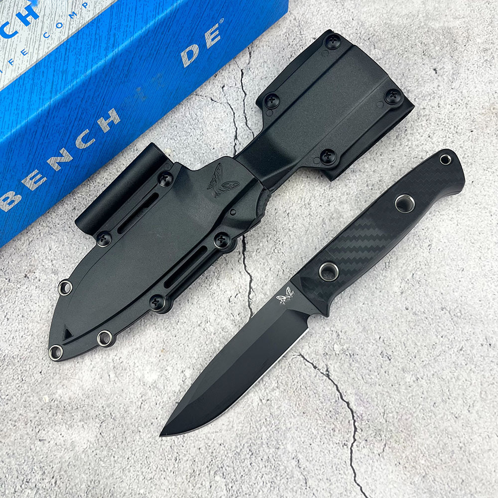 Straight Knife Nylon Fiber Handle D2 Blade Outdoor Hunting, Combat, Defense, Cutting and Multi-functional Camping Tool BM 163BK