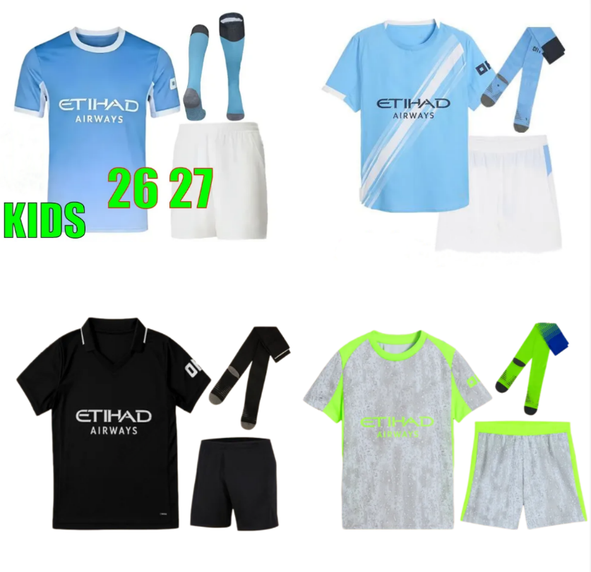 25 26 27 HAALAND DE BRUYNE PHILLIPS MAN Soccer Jerseys city GREALISH FERRAN MAHREZ FODEN BERNARDO JOAO CANCELO Z RODRIGO Football Shirt kids kit