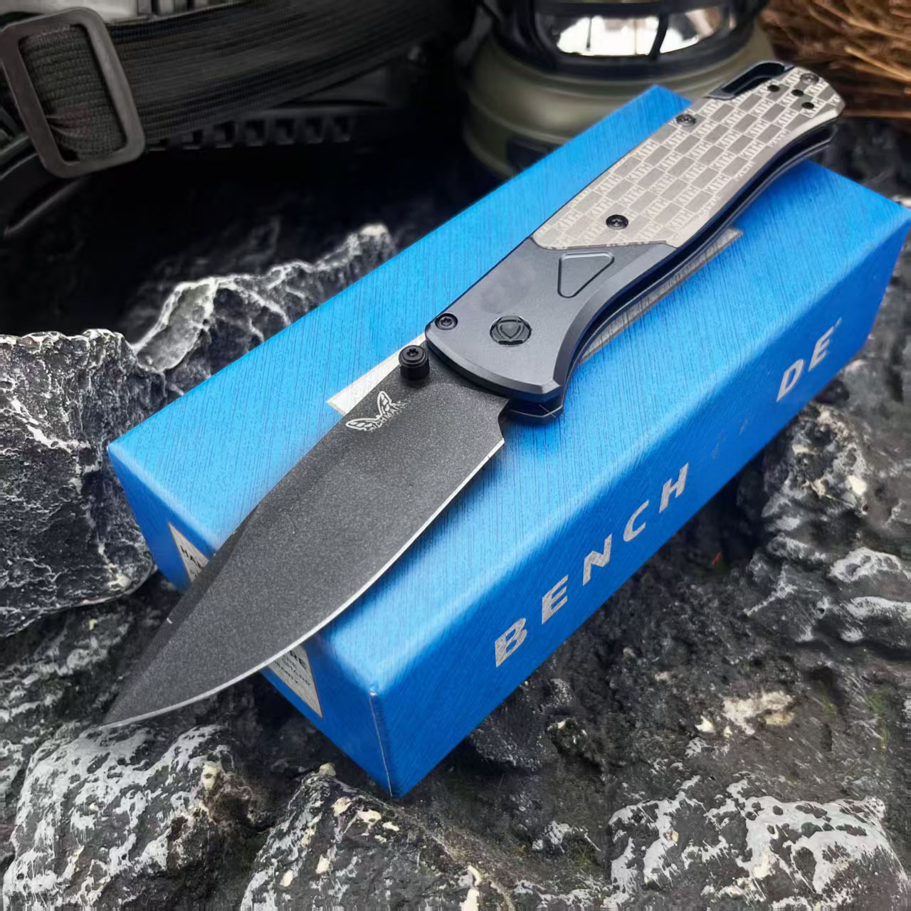 BM535 KITH Bugout Aluminum Handle Ball Bearings Mark M390 Pocket EDC Tool Camping Hunting Fish Tactical Folding Blade Knife