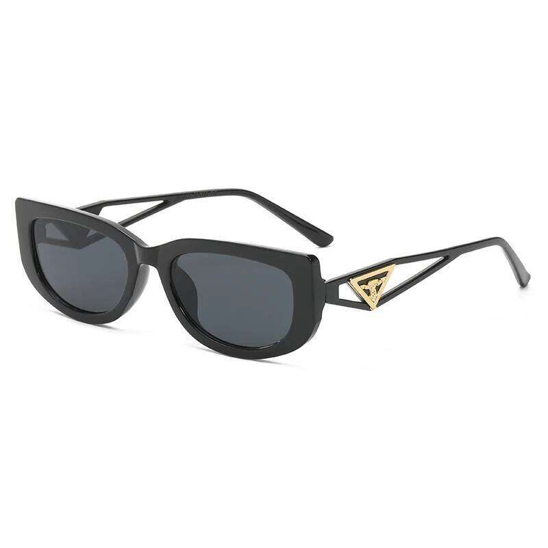 New Small Frame Cat Eye Sunglasses Women Personality Hollow Triangle Sun Glasses Men Trendy Retro Oval Gafas De Sol Mujer Uv400 Chunjinqiuli