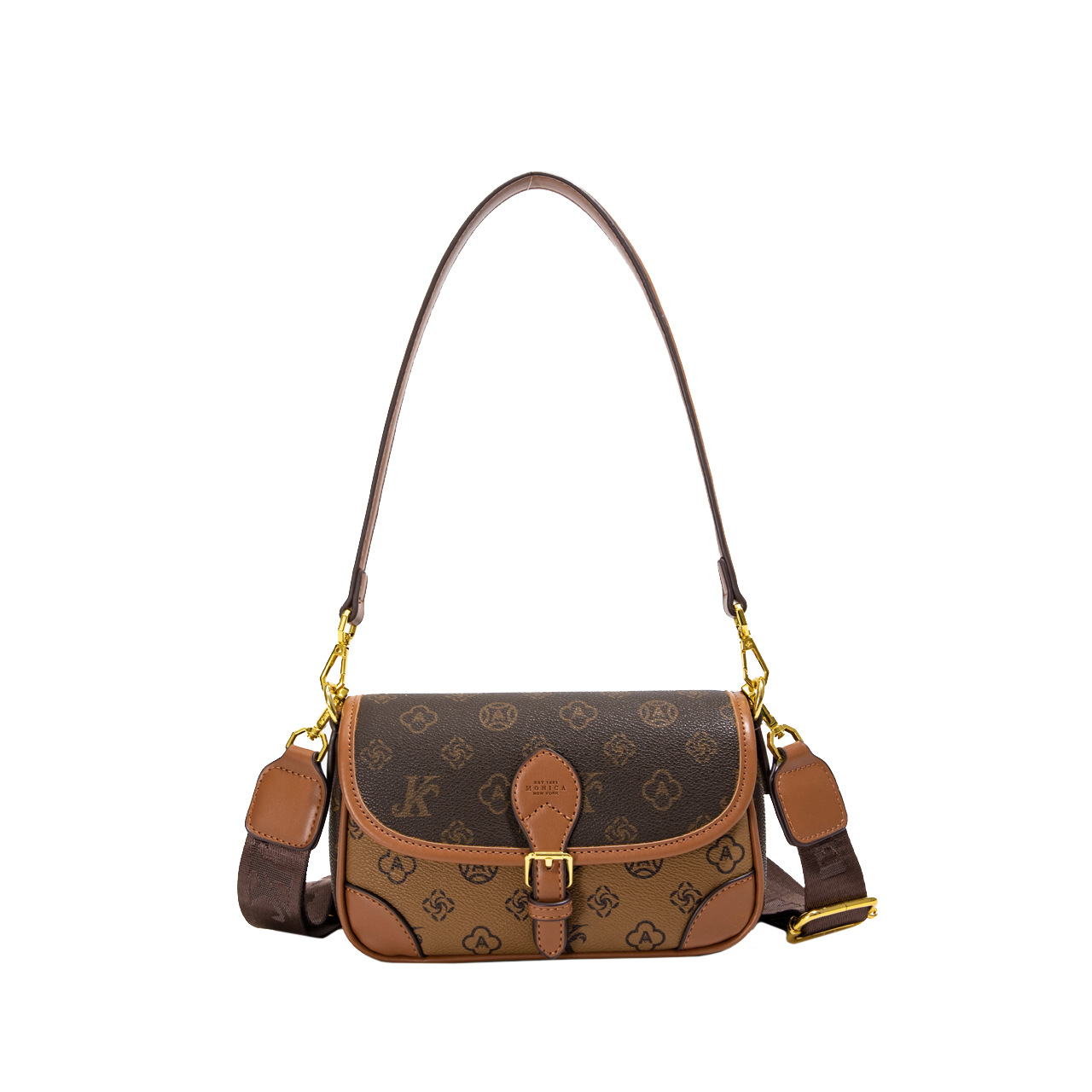 MONICA KIKI Classic Designer Retro Flap Bag Light Luxury Fashion Printed Cross body Bag For Woman