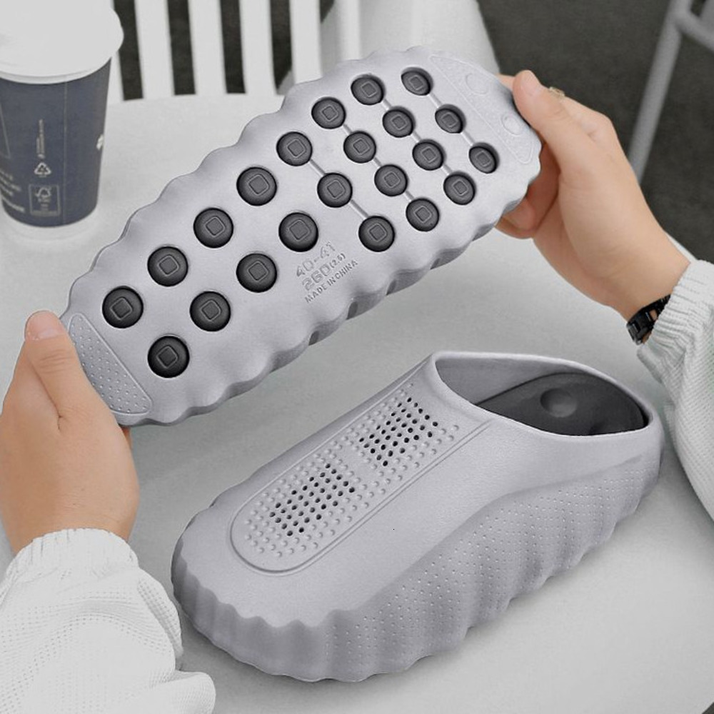 Summer Slippers Non-slip Soft Sole Home Slides Luxury Designer Slippers Daily Wear Soft Footwear Slides Closed-Toe Thick-Soled EVA Massage Recovery Sa