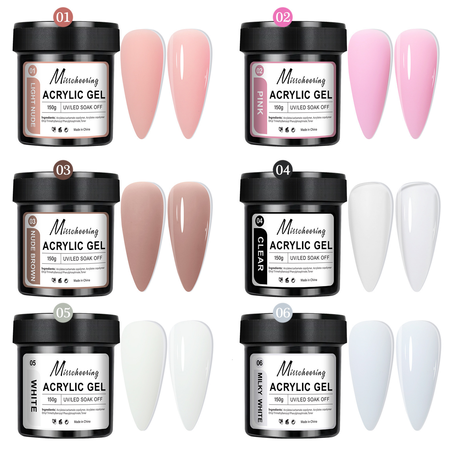 Nail Art Special Large Capacity 150g Nail Extension Gel Nude Color Shaping Extension and Reinforcement Three-in-One 260327
