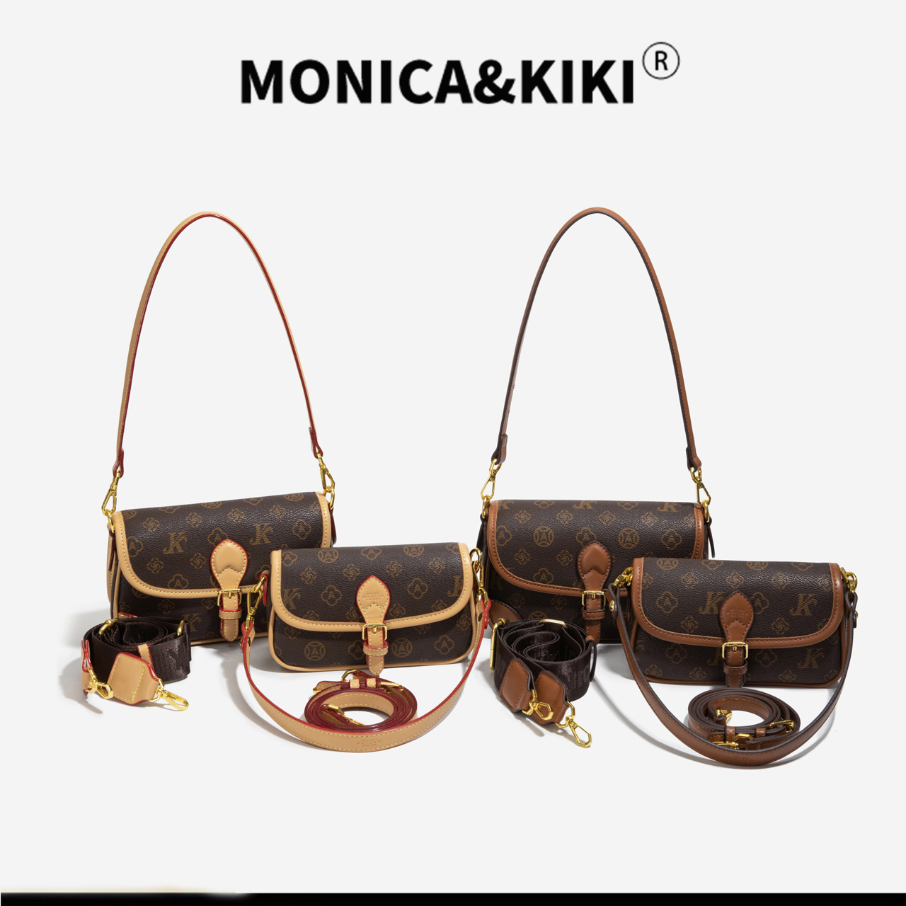 MONICA KIKI Classic Designer Retro Flap Bag Light Luxury Fashion Printed Cross body Bag For Woman