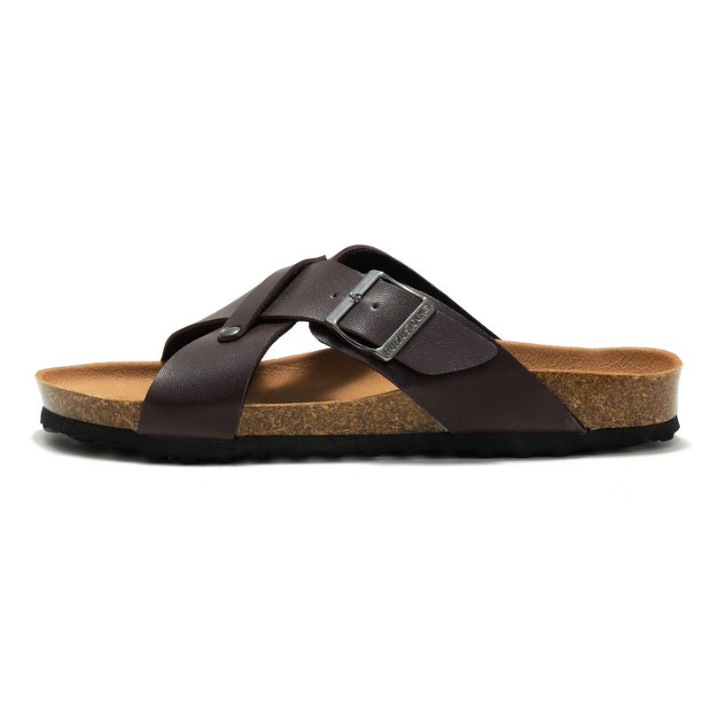 RUIZUSTOCK Free shipping luxury Slippers Summer Cork Slippers with Anti slip Thick Bottom for Wearing Outside