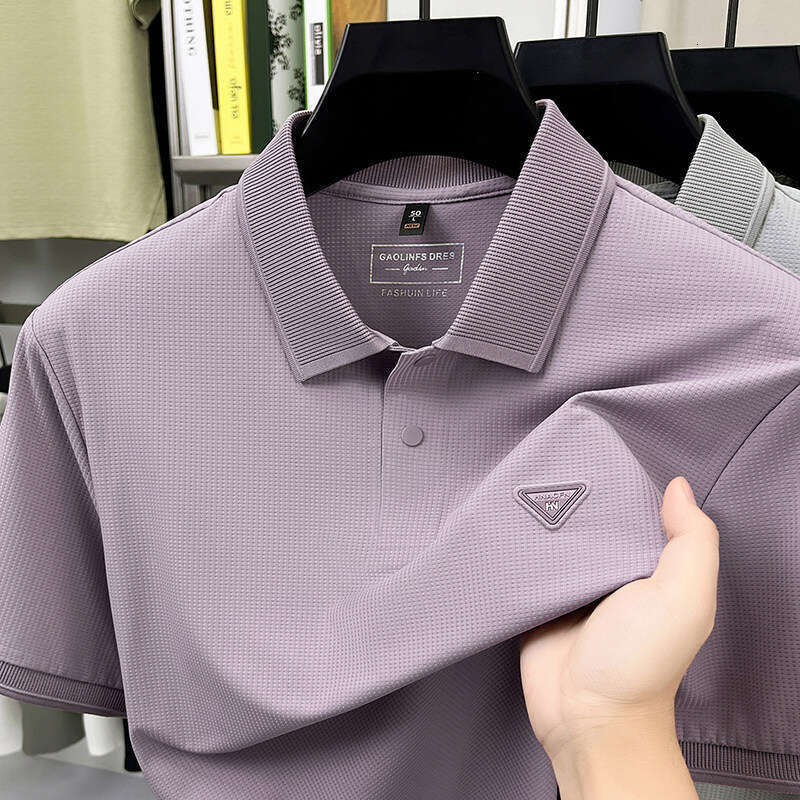 2026 New Men's Summer Short-Sleeve POLO Shirt for Young and Middle-Aged Men