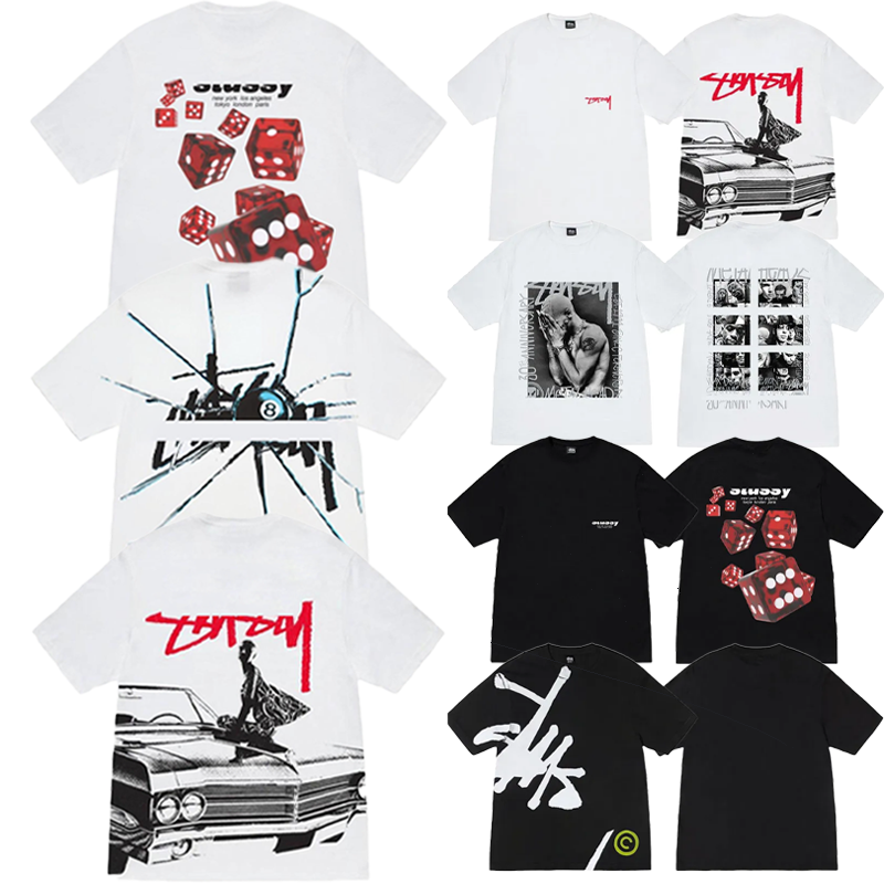 stussyitys shirts mens designer cotton t shirt letter print graphic tee vintage hip hop loose sports short sleeve stussysshirts tops men streewear tshirts top