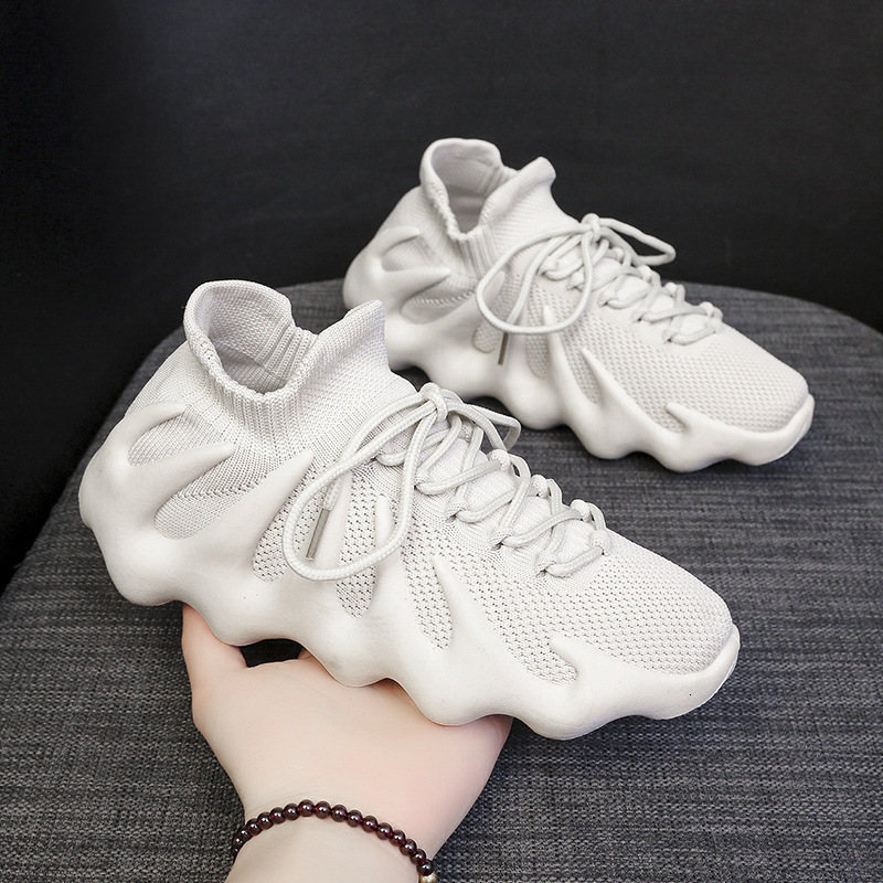 New Flyknit Octopus Casual Sneakers Korean Style Trendy Couple Breathable Volcano Socks Unisex Shoes
