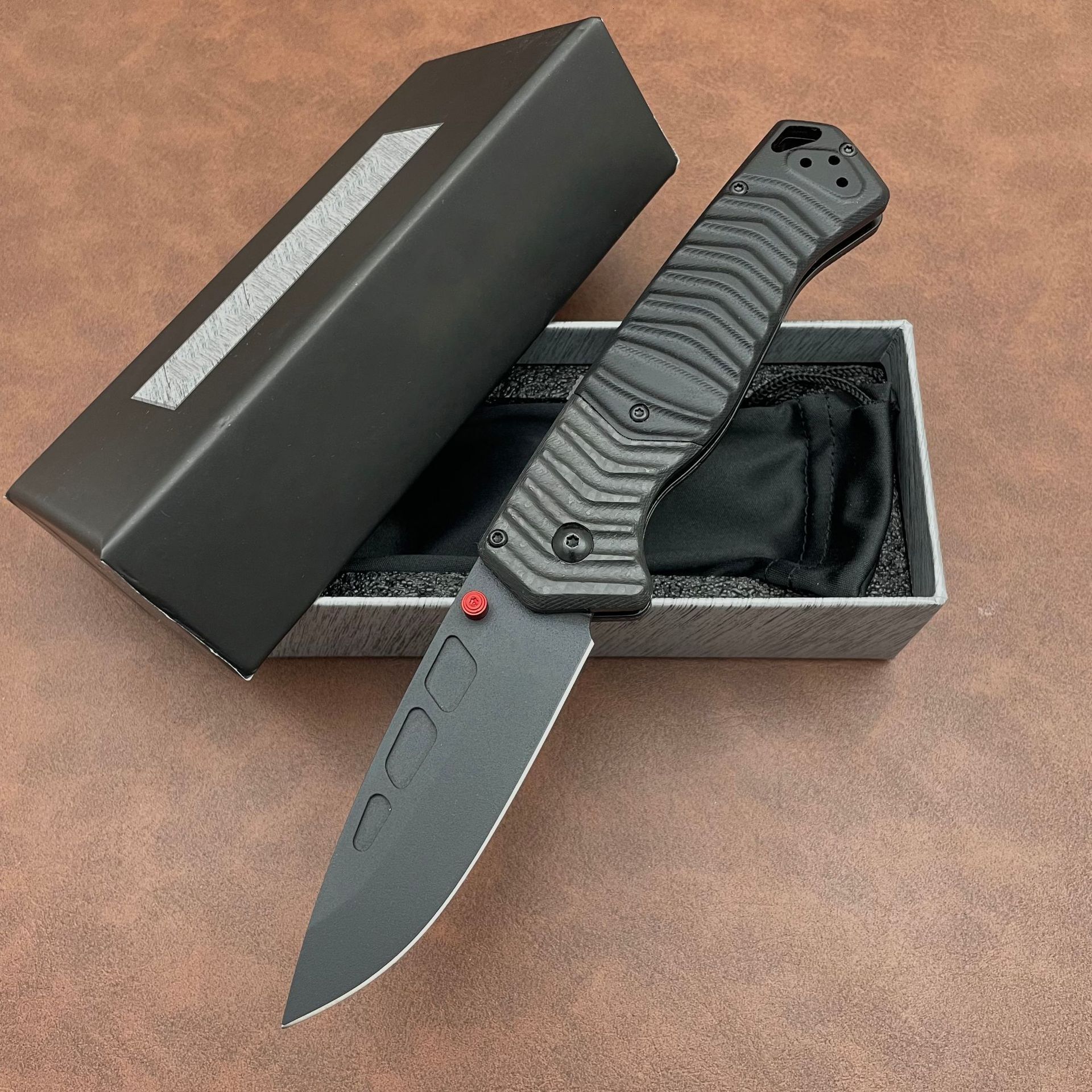 BM 593BK-01 PSK Personal Tactical Pocket Folding Knife D2 Cerakote Blade Milled G10 Handle Camping Hunting EDC Multitool