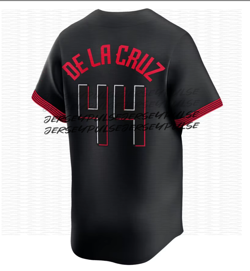 De La Cruz 2026 City Connect Baseball Jersey CincinnatiS Hunter Greene Spencer Steer Eugenio Suarez KeBryan Hayes Matt McLain Sal Stewart Noelvi Marte