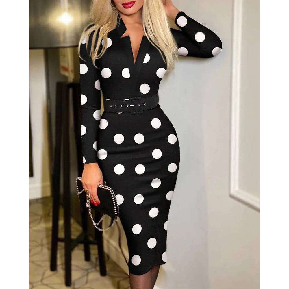 Luxury Print V Neck Dress, Elegant Short Sleeve Belted Midi Dress, Spring Summer Casual Party Dresses, Fashion Women Clothing MAKOUFEI