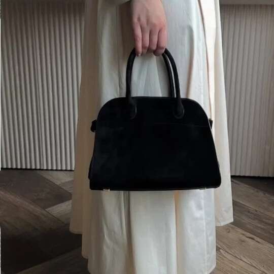 Luxury Autumn Winter Margaux Suede Tote Bag, Frosted Cowhide, Large Capacity, Niche Commuter Handbag, Fashion Women Shoulder Crossbody Bag SENYY