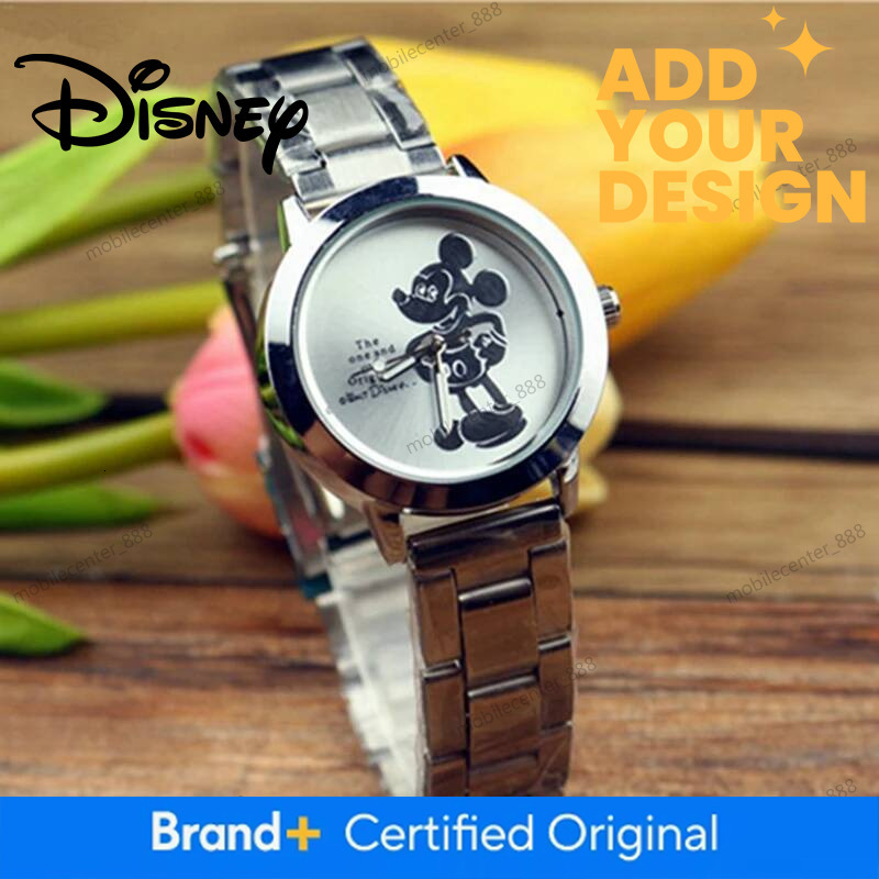 Designer Disney Disney Mickey Mouse Minnie Kids Student Cartoon Watch Aolly Steel Quartz Watches Clock For Boys Girls Gift Luxury - view 4