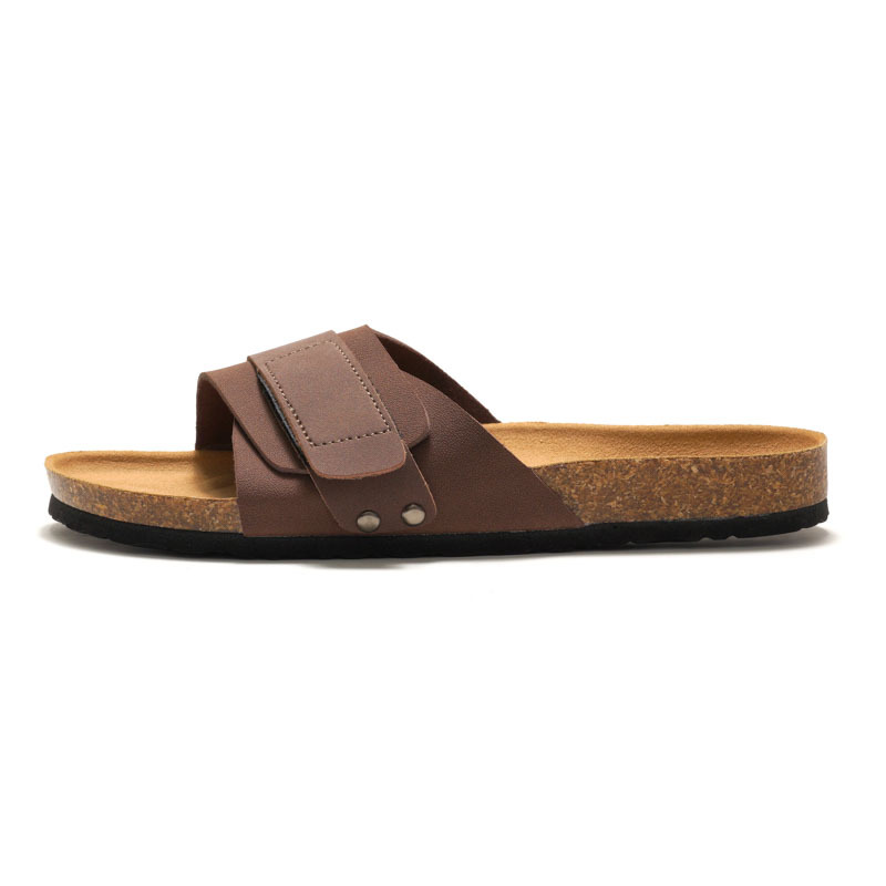 RUIZUSTOCK Free shipping luxury Slippers Summer Cork Slippers with Anti slip Thick Bottom for Wearing Outside