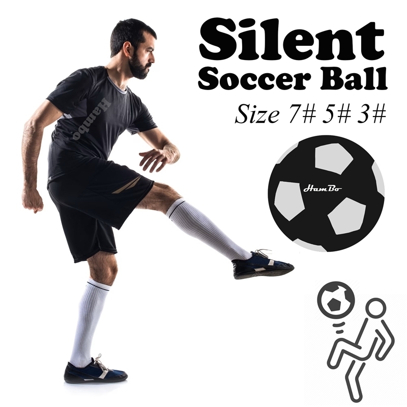 Silent Football Size 7 5 3 for Adults Children Mute Bouncing Indoor No Noise Airless Soccer Ball Foam Fun Sports Games y260416