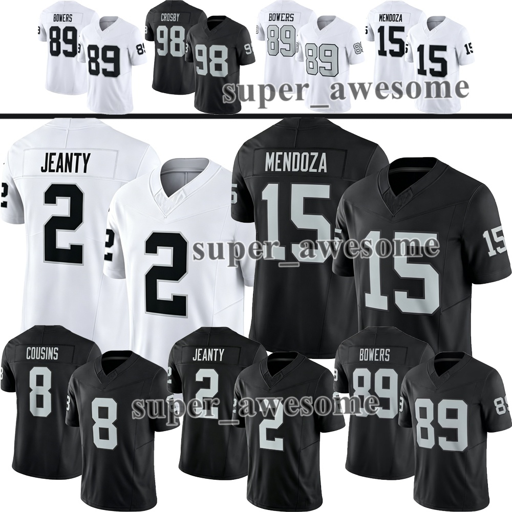 Fernando Mendoza Raider Football Jersey Ashton Jeanty Maxx Crosby 89 Brock Bowers Bo Jackson Kwity Paye Michael Mayer Charles Woodson Tim Brown Derek Carr Howie Long