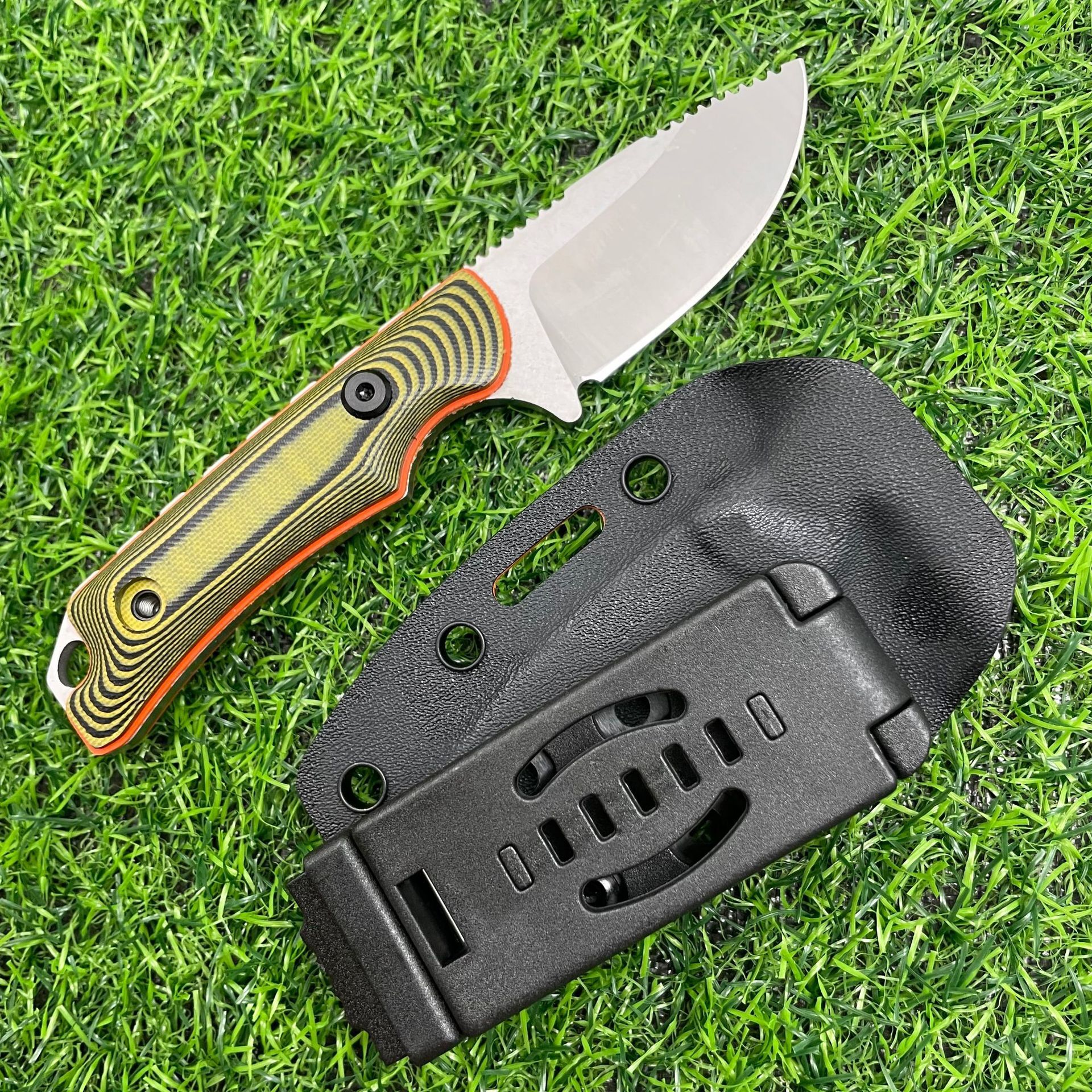 Model 15017 Hidden Canyon Hunter Fixed Blade Knife Drop Point Blade G10 Handle & K Sheath Tactical Hunting Outdoor Knife EDC