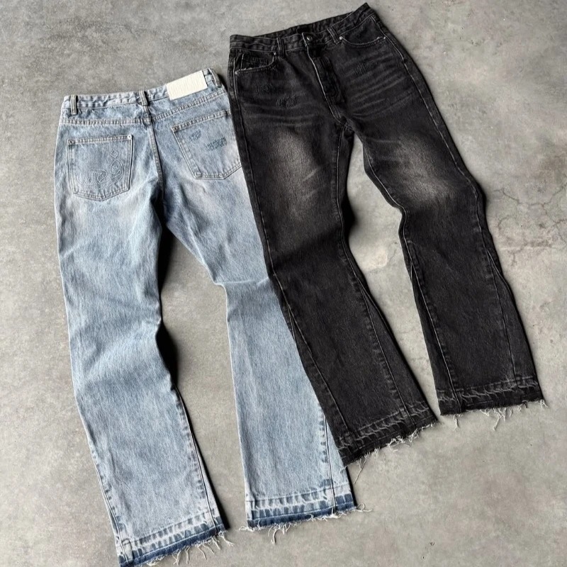 Men American street trend unisex jeans worn-out ins style high street pants personalized fashion jeans