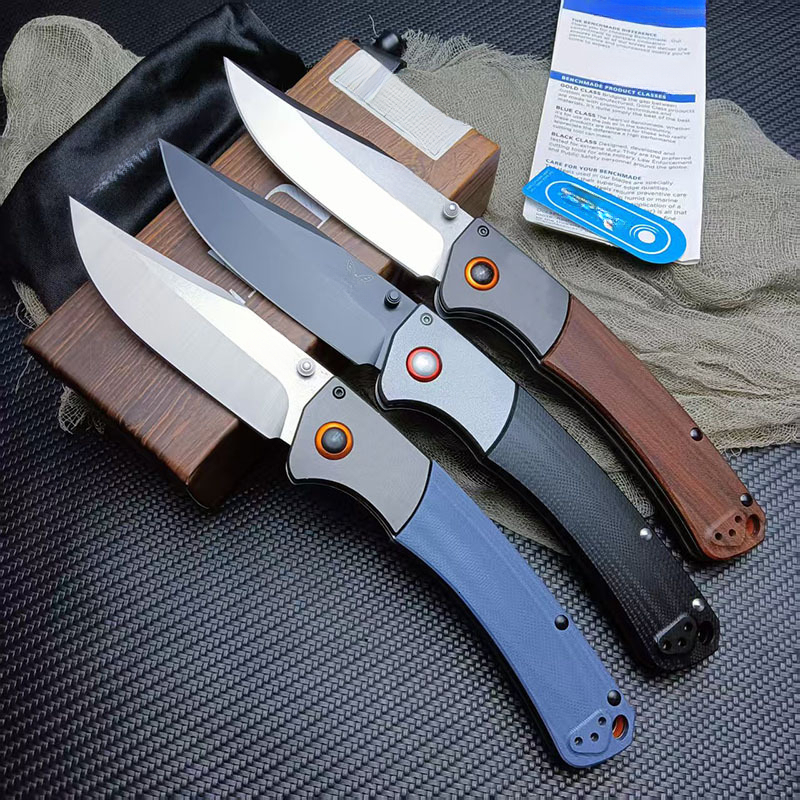 BM 15080 Folding Pocket Knife Damascus Blade Sourwood / G10 Handle Hunting Knife Outdoor EDC Camping Survival Tactical Tools
