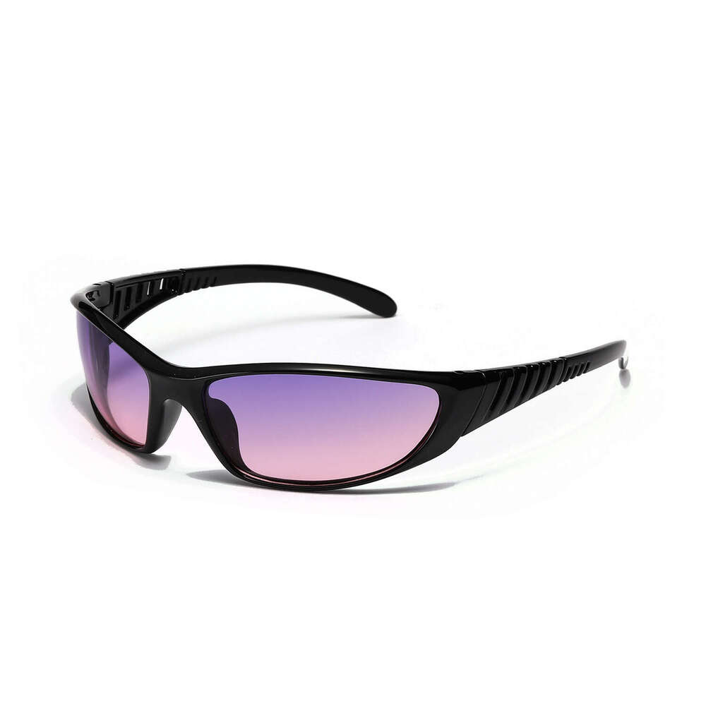 Y2k Silver Sunglass With A Futuristic Tech Vibe, Millennium Hot Girl Sunglass, European American Style, Personalized Sports And Cycling Sun Protection